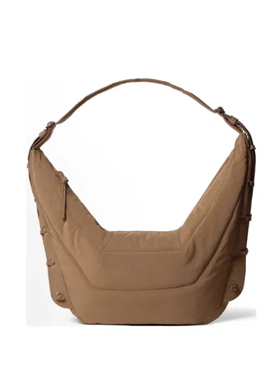 Lemaire Large Soft Game Shoulder Bag In Brown