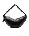 Lemaire Large Zipper Horn Shoulder Bag In Black