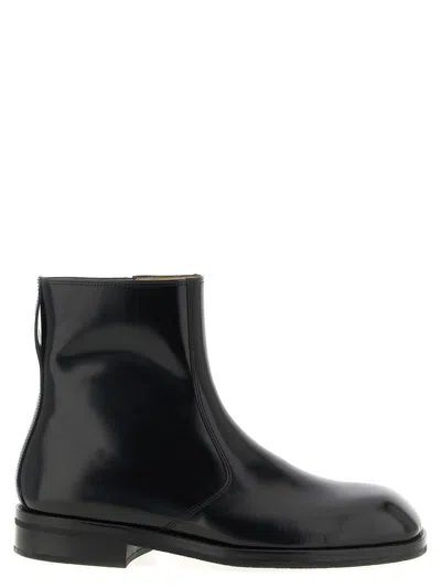 Lemaire Leather Ankle Boots In Black