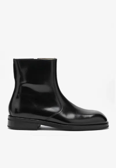 LEMAIRE LEATHER ANKLE BOOTS