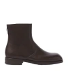 Lemaire Leather Ankle Boots In Black