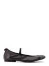 Lemaire Square Flat Leather Mary Jane Flats
