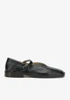 Lemaire Leather Ballet Flats In Black