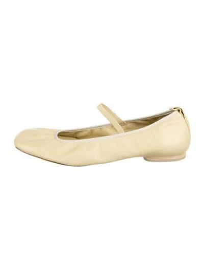 Pre-owned Lemaire Leather Ballet Flats In Yellow