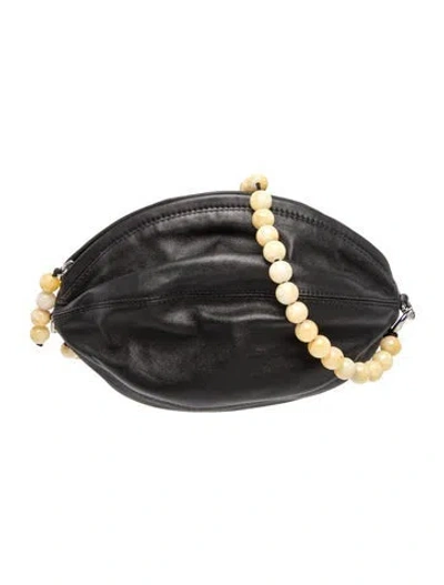 Pre-owned Lemaire Leather Balloon Pouch In Black