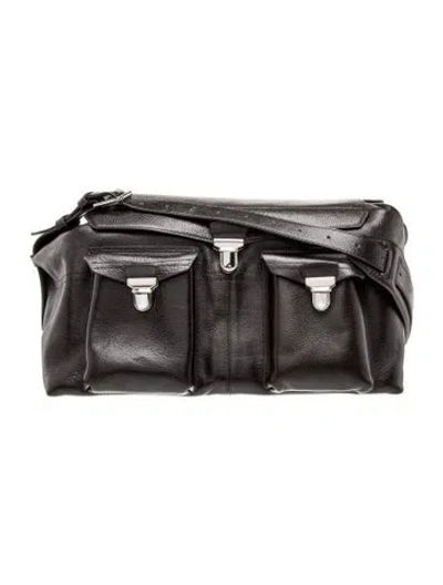 Pre-owned Lemaire Leather Belt Bag In Black