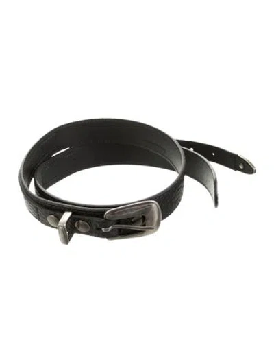 Pre-owned Lemaire Leather Belt In Black
