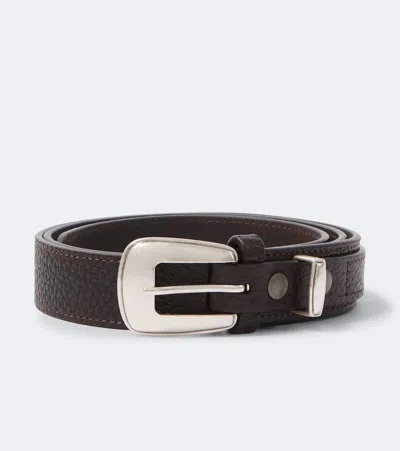 Lemaire Leather Belt In Brown