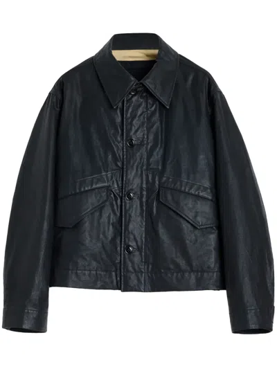 Lemaire Bikerjacke Aus Leder In Schwarz