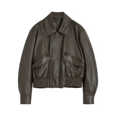 Pre-owned Lemaire Leather Blouson 'mushroom' | Black | Women's Size S