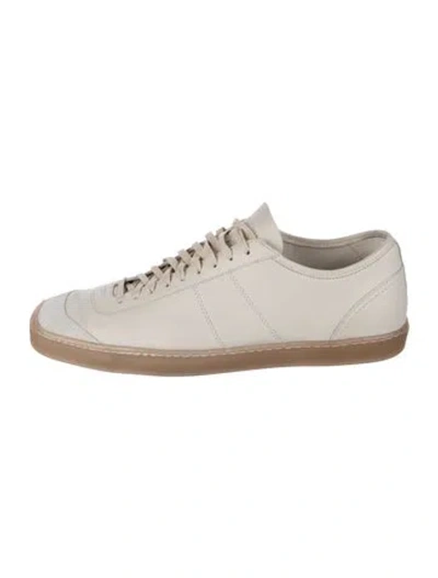 Pre-owned Lemaire Leather Boat Shoes In Neutral