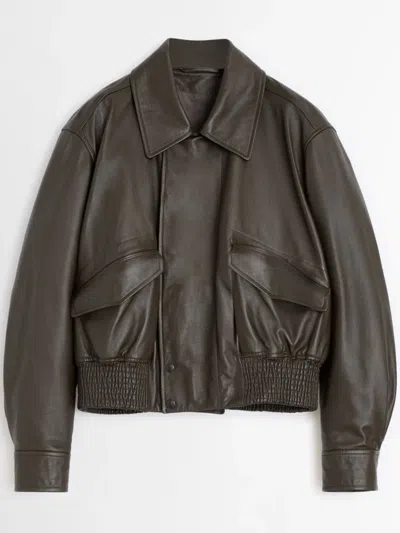 LEMAIRE LEATHER BOMBER JACKET