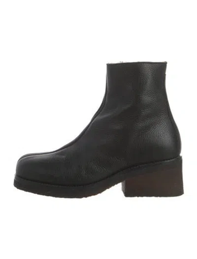 Pre-owned Lemaire Leather Boots In Black