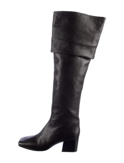 Pre-owned Lemaire Leather Boots In Black