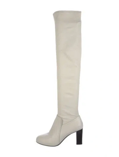 Pre-owned Lemaire Leather Boots In White