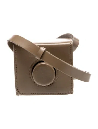 Pre-owned Lemaire Leather Camera Mini In Brown