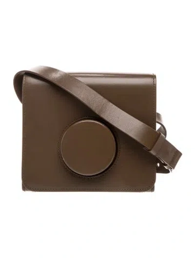 Pre-owned Lemaire Leather Camera Mini In Brown
