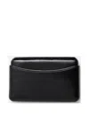 Lemaire Leather Card Holder In Schwarz