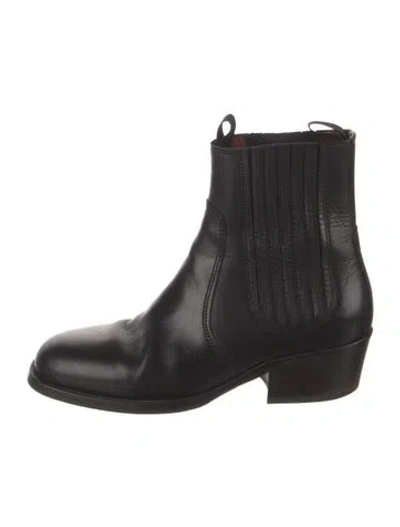 Pre-owned Lemaire Leather Chelsea Boots In Black