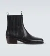 Lemaire Black Vegetable-tanned Chelsea Boots In Black