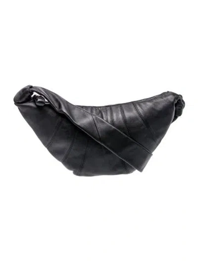 Pre-owned Lemaire Leather Croissant In Black