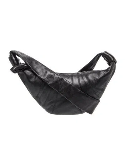 Pre-owned Lemaire Leather Croissant In Black