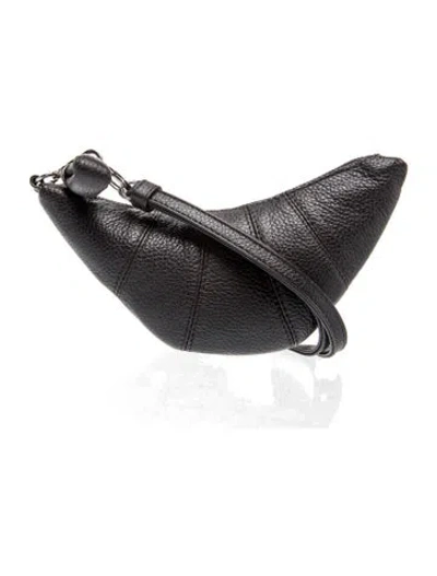 Pre-owned Lemaire Leather Croissant Coin Purse Mini In Brown
