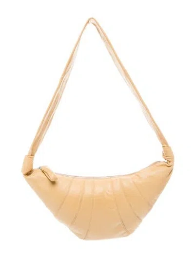 Pre-owned Lemaire Leather Croissant Medium In Neutrals