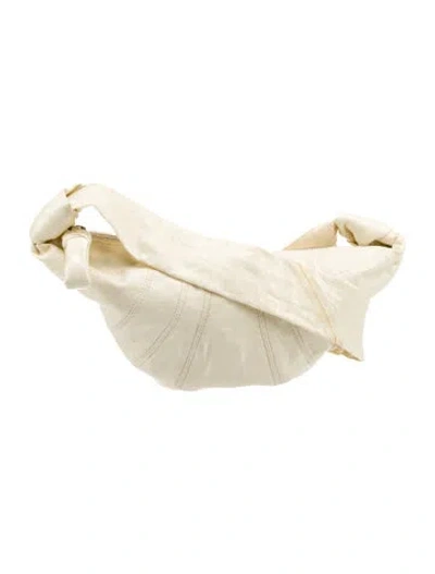 Pre-owned Lemaire Leather Croissant Small In Neutral
