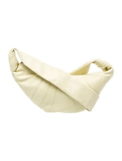Pre-owned Lemaire Leather Croissant Small In Neutrals