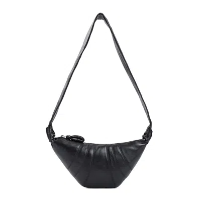 Lemaire Leather Croissant Zip Bag Women In Black