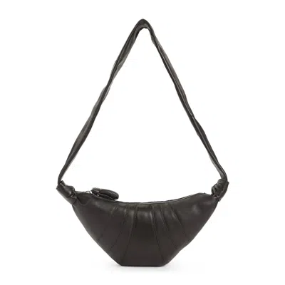 Lemaire Leather Croissant Zip Bag Women In Brown