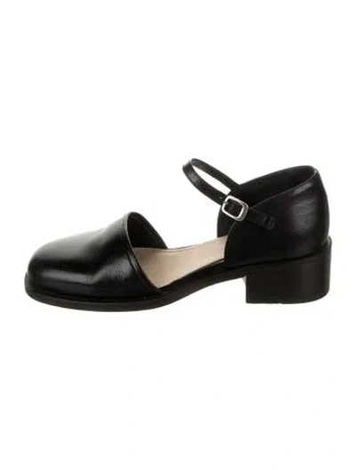 Pre-owned Lemaire Leather D'orsay Flats In Black
