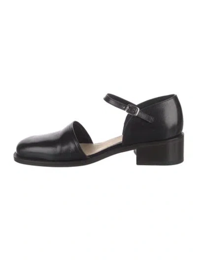 Pre-owned Lemaire Leather D'orsay Flats In Black