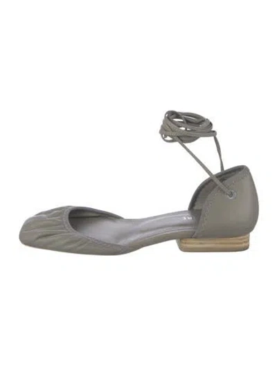 Pre-owned Lemaire Leather Flats In Grey