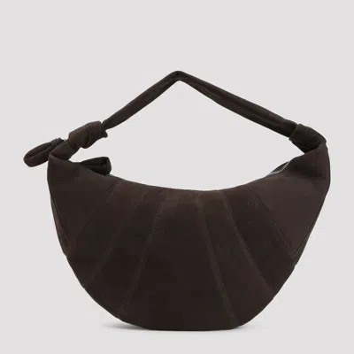 Lemaire Leather Fortune Croissant Mini Shoulder Bag In Brown