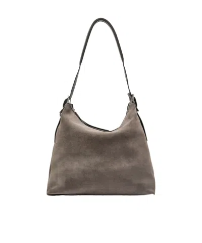 Lemaire Leather Hobo Bag In Green