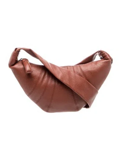 Pre-owned Lemaire Leather Hobo Medium In Brown
