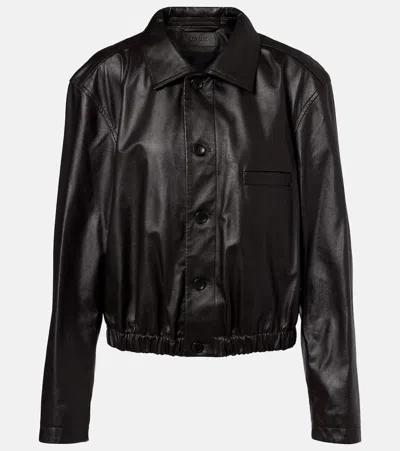 Lemaire Leather Jacket In Black