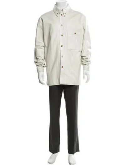 Pre-owned Lemaire Leather Jacket In Neutrals
