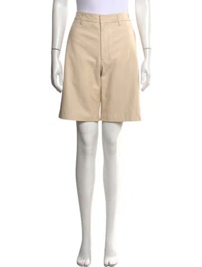 Pre-owned Lemaire Leather Knee-length Shorts In Neutrals