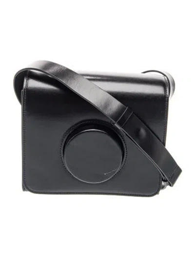 Pre-owned Lemaire Leather  Camera Shoulder Bag Small In Black