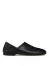 Lemaire Folding-heel Leather Slippers In Black