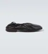 Lemaire Black Rubber Sole Loafers In Black