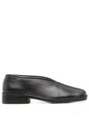 Lemaire Shiny Nappa Leather Slip-ons In Brown