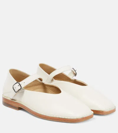 LEMAIRE LEATHER MARY JANE BALLET FLATS