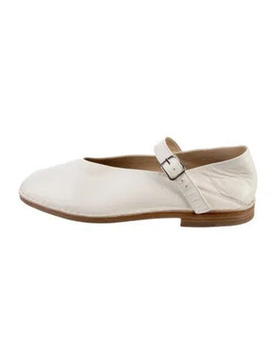 Pre-owned Lemaire Leather Mary Jane Flats In Neutral