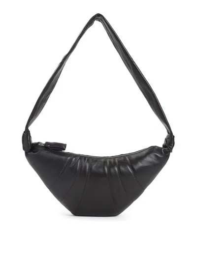 Lemaire Leather Medium Croissant Bag In Brown