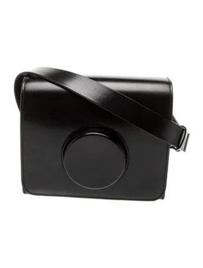 Pre-owned Lemaire Leather Messenger Bag In Black