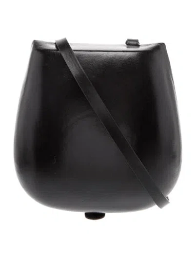 Pre-owned Lemaire Leather Molded Tacco In Black